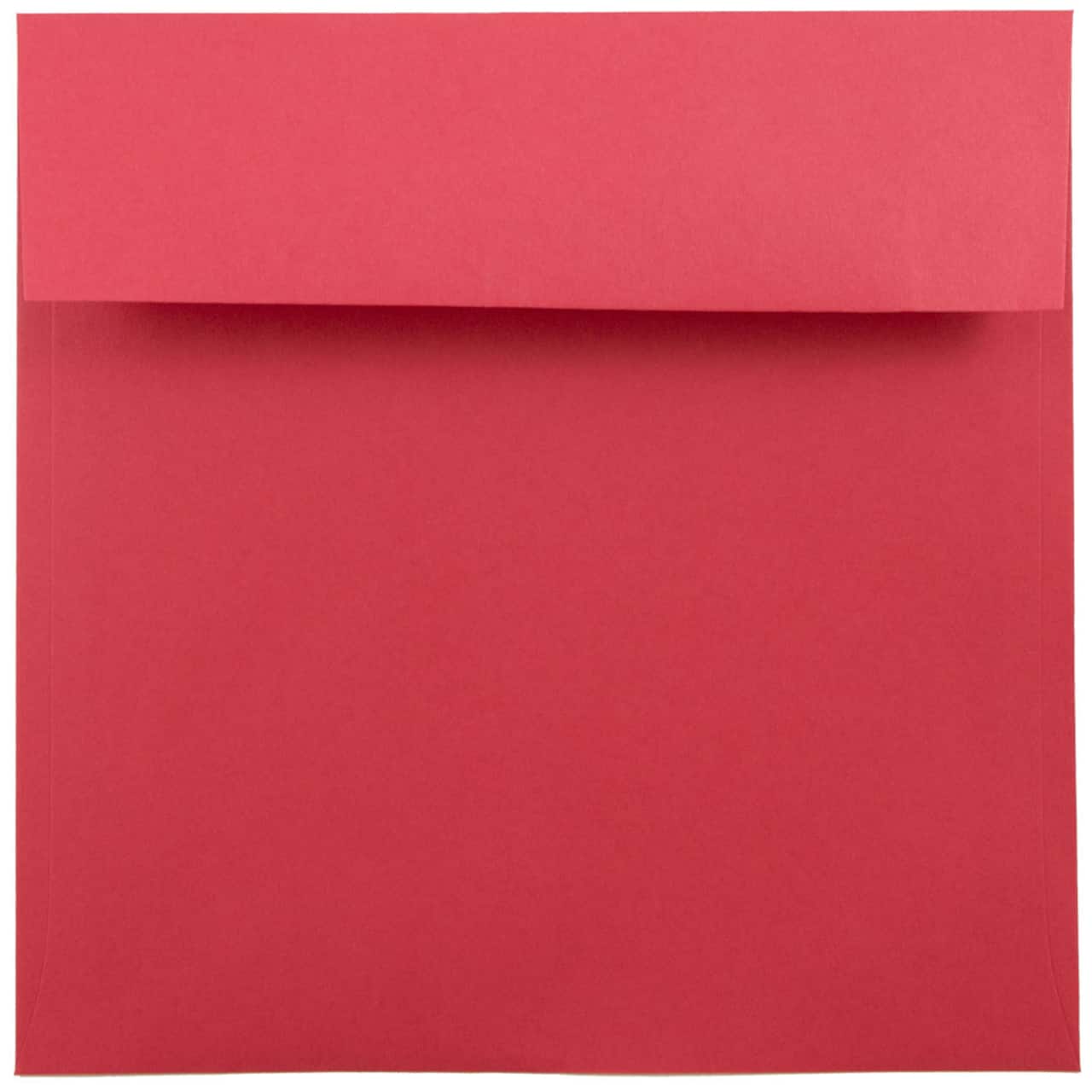 JAM Paper 7.5" x 7.5" Red Square Colored Invitation Envelopes, 25ct.